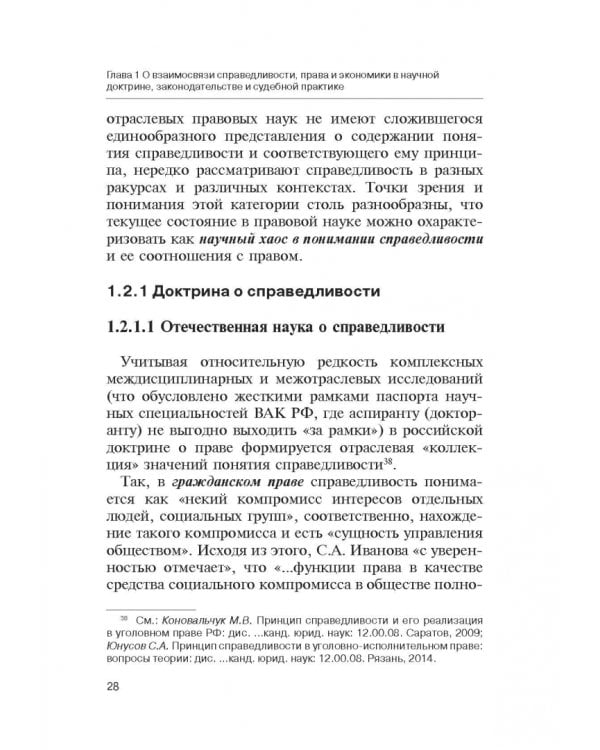 Теория справедливости. Право и экономика. Монография