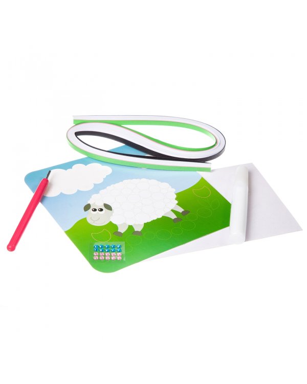 Квиллинг. Мини-картина овечка