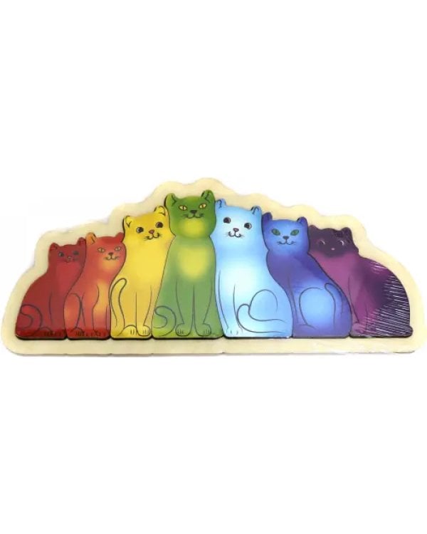 Развивающая доска. Разноцветные котята
