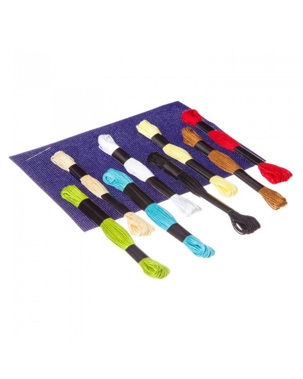 Вышивка на хлопковой канве. Ежик