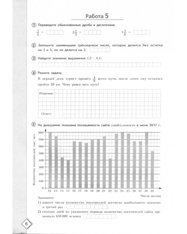 ВПР. Математика. 6 класс. Готовимся к Всероссийским проверочным работам. 50 шагов к успеху