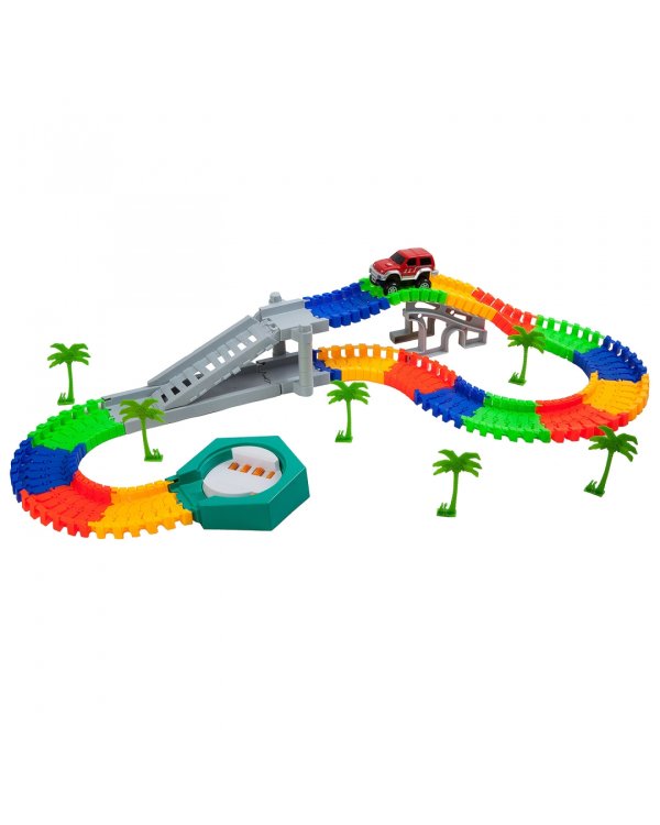 Гибкий автотрек. Крутой рейсер, 122 детали