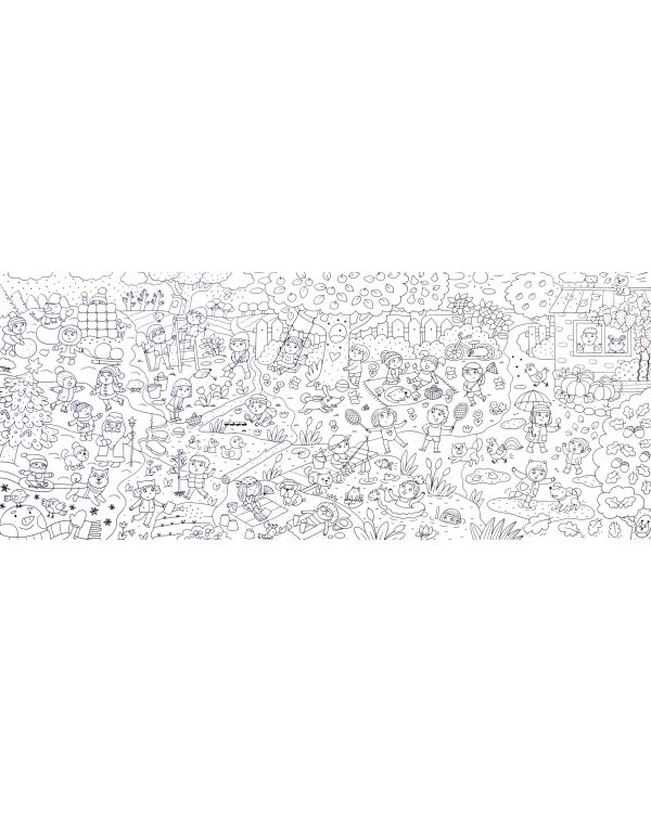 Времена года.Очень большая раскраска