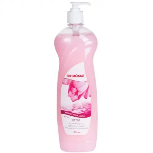 Мыло-крем жидкое "Лайма. Лотос", 1 литр, дозатор