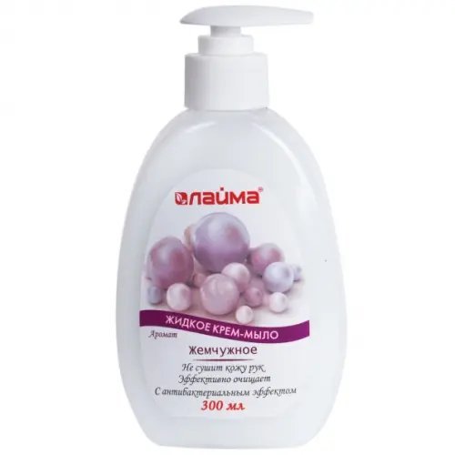 Мыло-крем жидкое "Лайма. Жемчужное", с антибактериальным эффектом, 300 мл