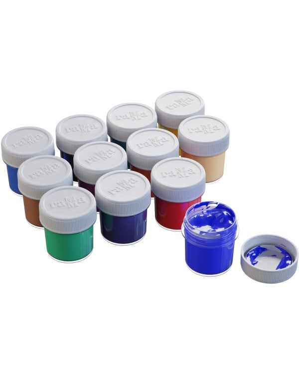 Гуашь Гамма "Классическая", 12 цветов, 20 мл