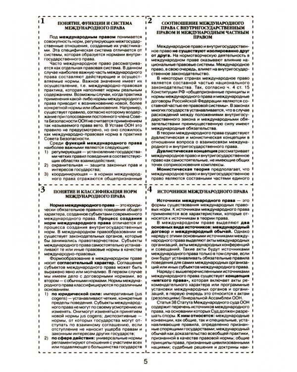 Шпаргалка по международному праву