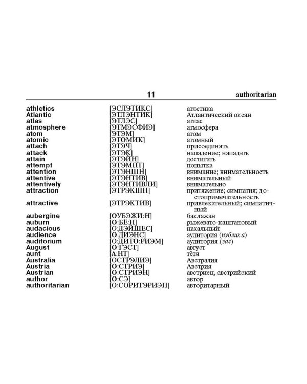 Англо-русский русско-английский словарь с произношением