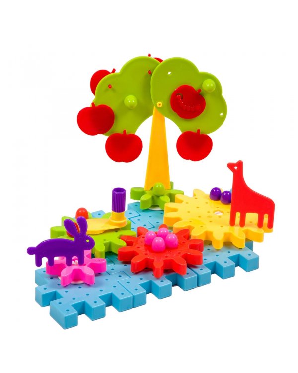 Конструктор на шестеренках. Летний сад, 50 деталей