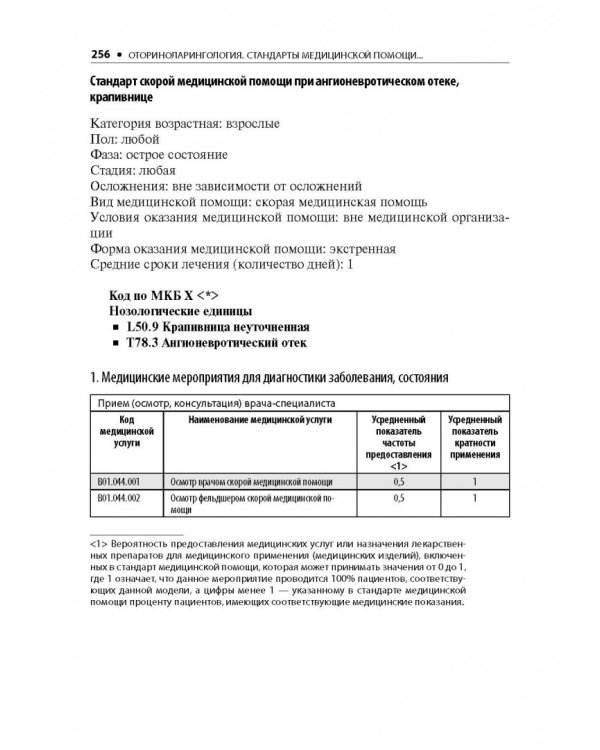 Оториноларингология. Стандарты медицинской помощи. Критерии оценки качества