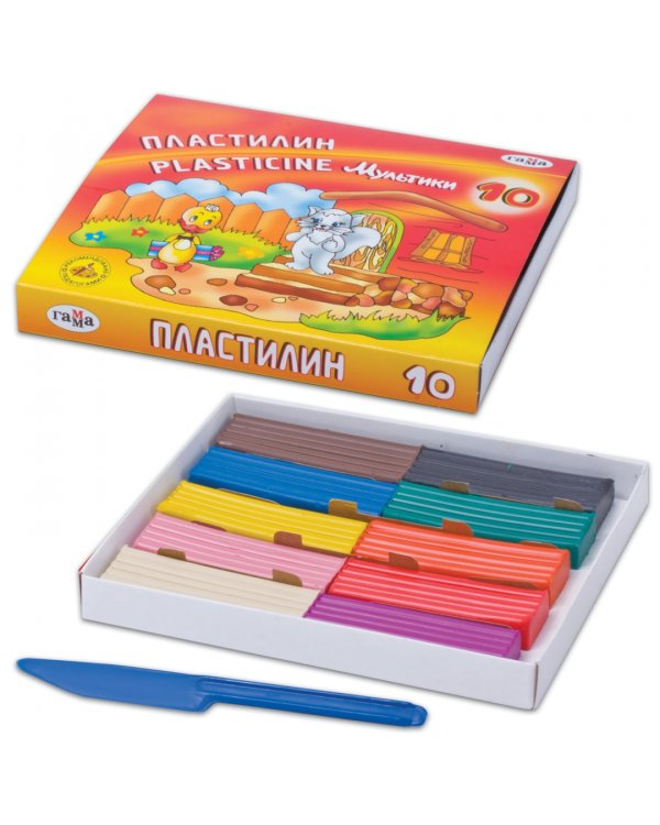 Пластилин. Мультики, 10 цветов