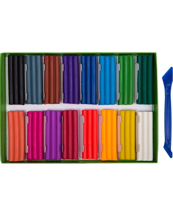 Пластилин восковой "Пчелка", 16 цветов