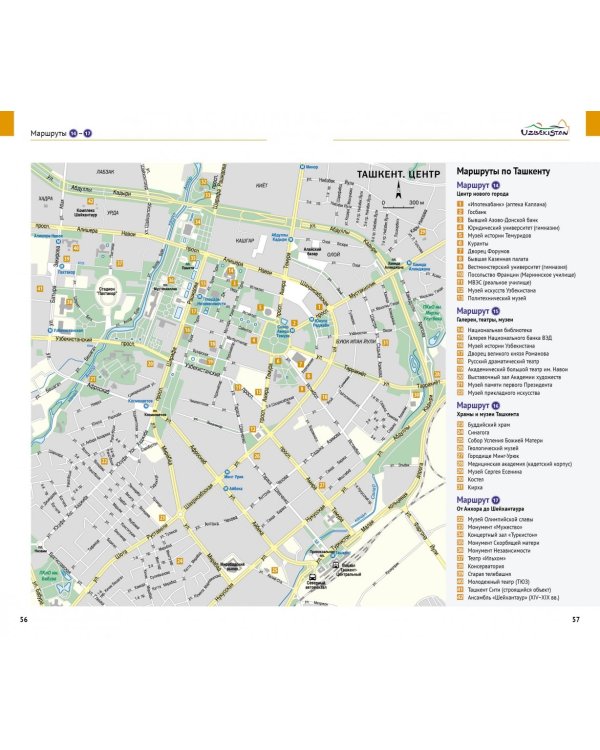 Узбекистан, путеводитель с картой