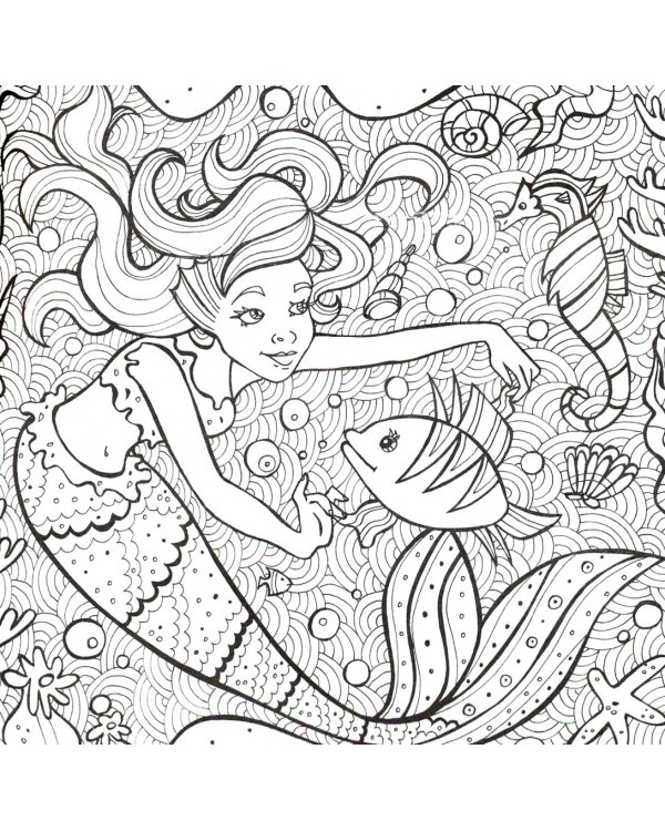 Раскраска-антистресс "Тайны подводных садов"