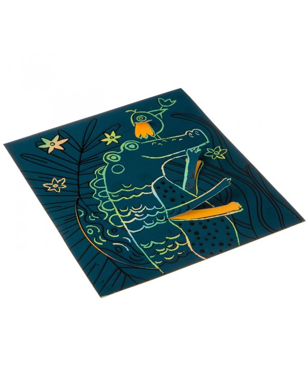 Гравюра объемная. Крокодил