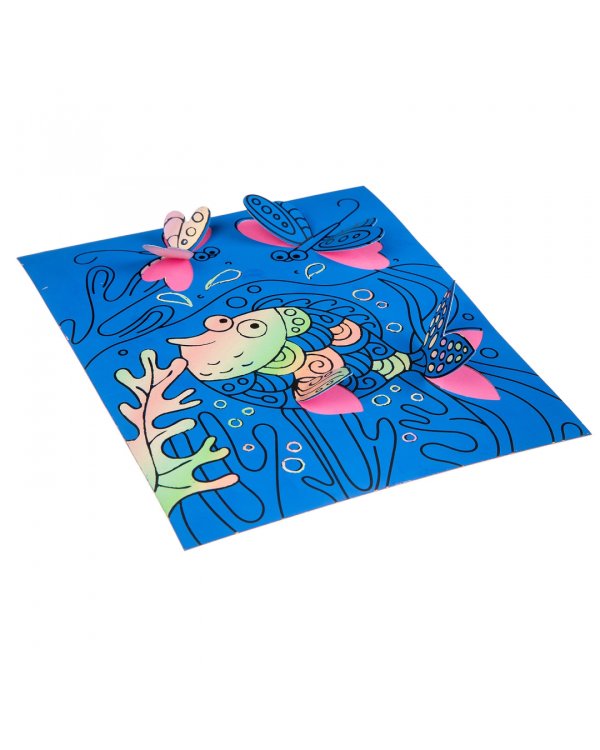 Гравюра объемная. Рыбка