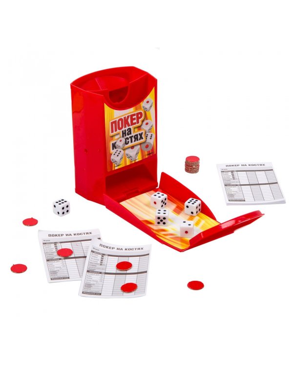 Настольная семейная игра. Покер на костях