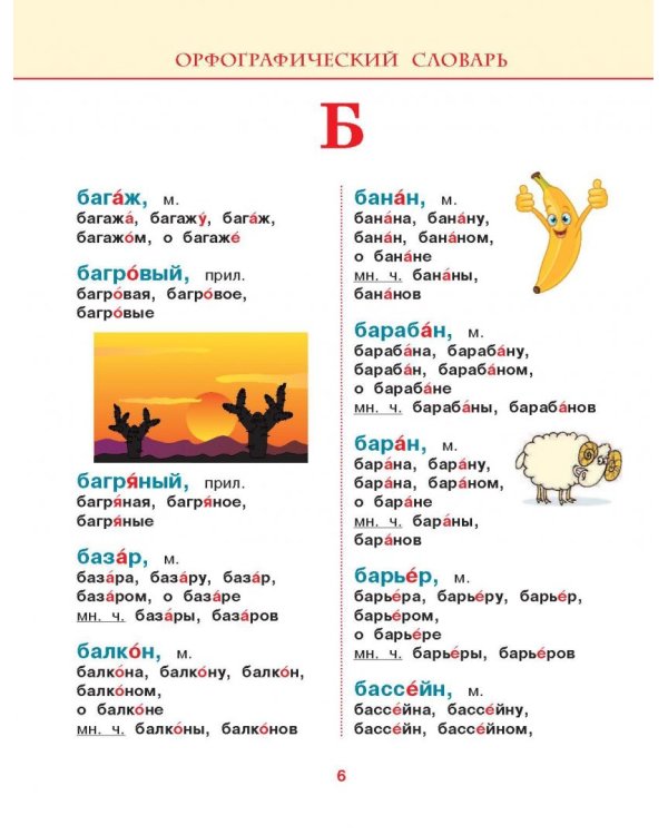 5 школьных словарей русского языка в одной книге