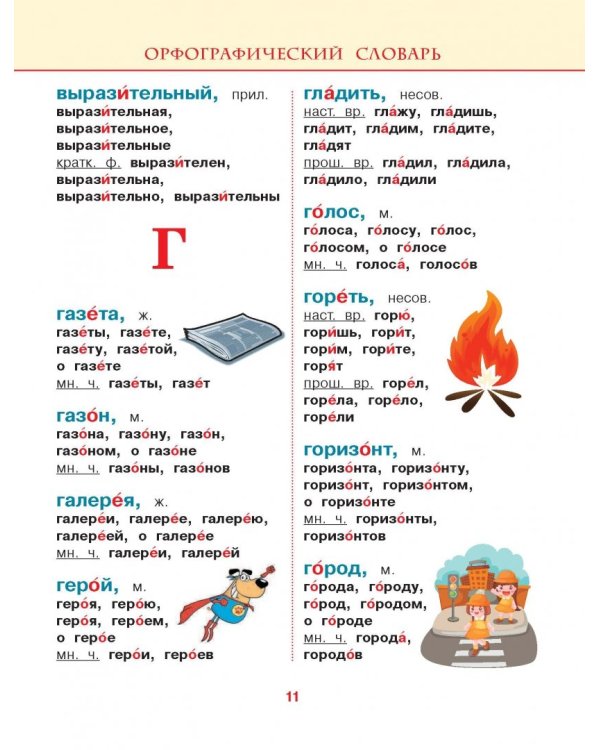 5 школьных словарей русского языка в одной книге