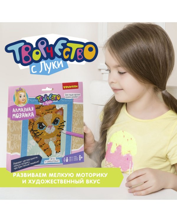 Алмазная мозаика. Котейка