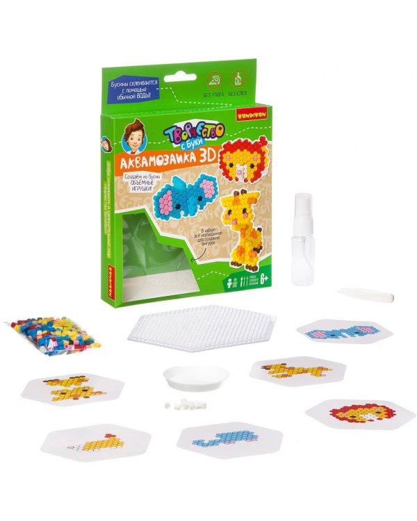 Аквамозаика 3D. Слон, лев, жираф