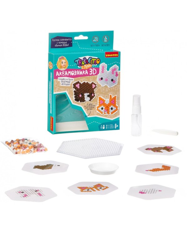 Аквамозаика 3D. Медведь, заяц, лиса