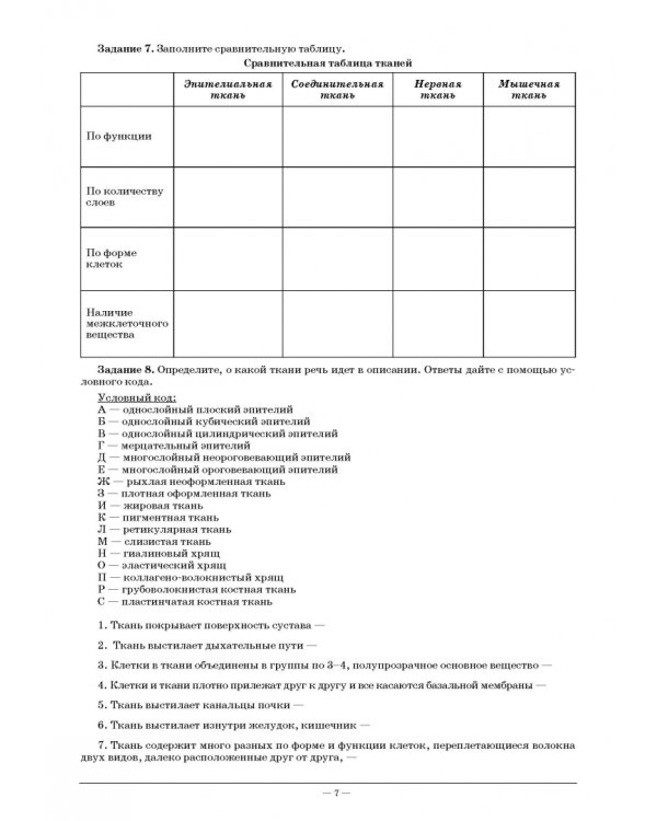 Анатомия и физиология человека. Рабочая тетрадь для внеаудиторной работы. Учебное пособие