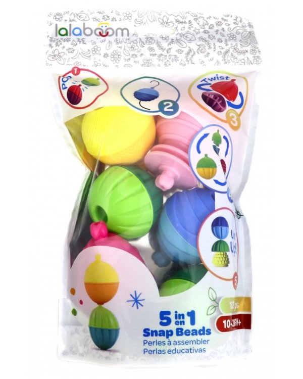 Игрушка развивающая 5 в 1. Lalaboom, 12 предметов