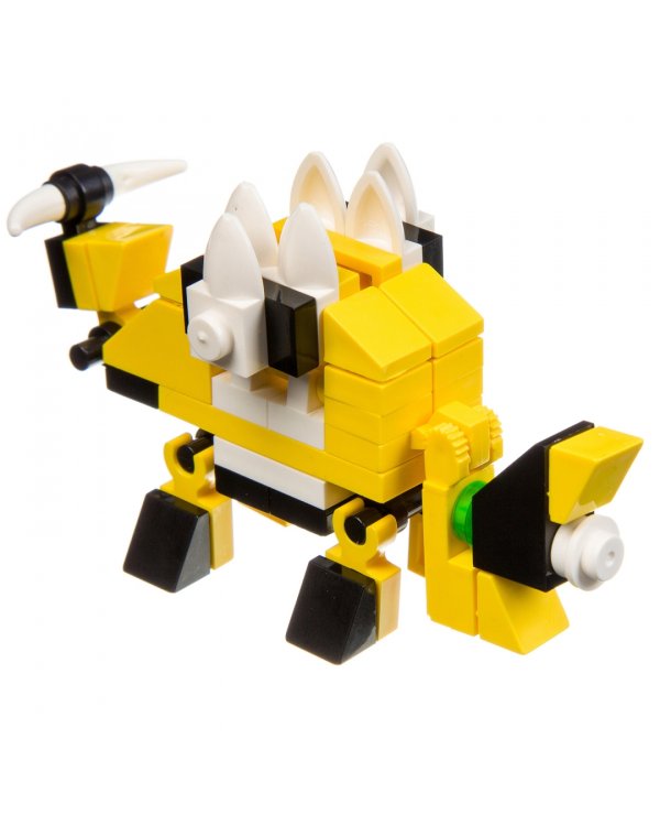 Мини-конструктор в желтом яйце 2 в 1. Динозавр, 52 детали