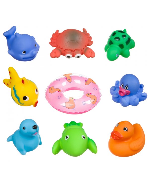 Набор для купания. Подводный мир с кругом, 9 штук