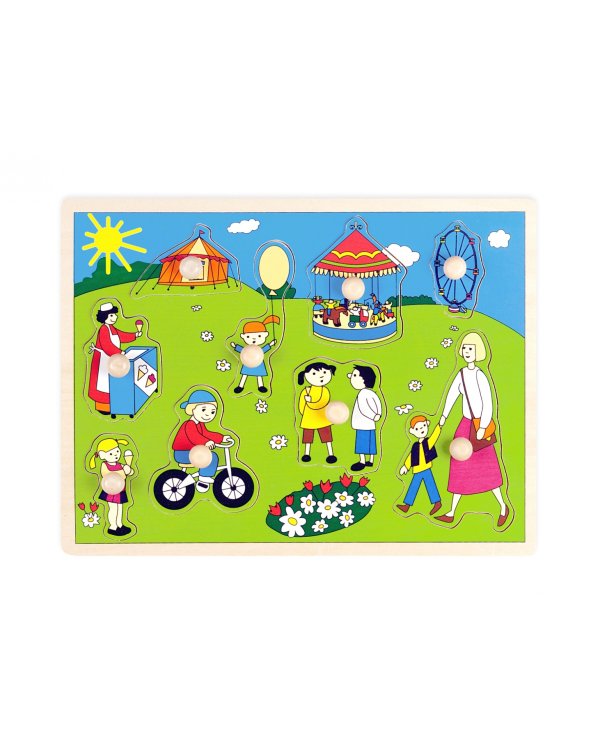 Пазл в рамке. В парке