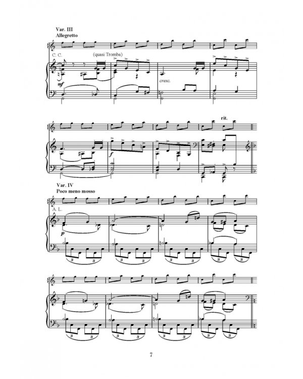 Парафразы на неизменяемую тему. Для фортепьяно. Ноты