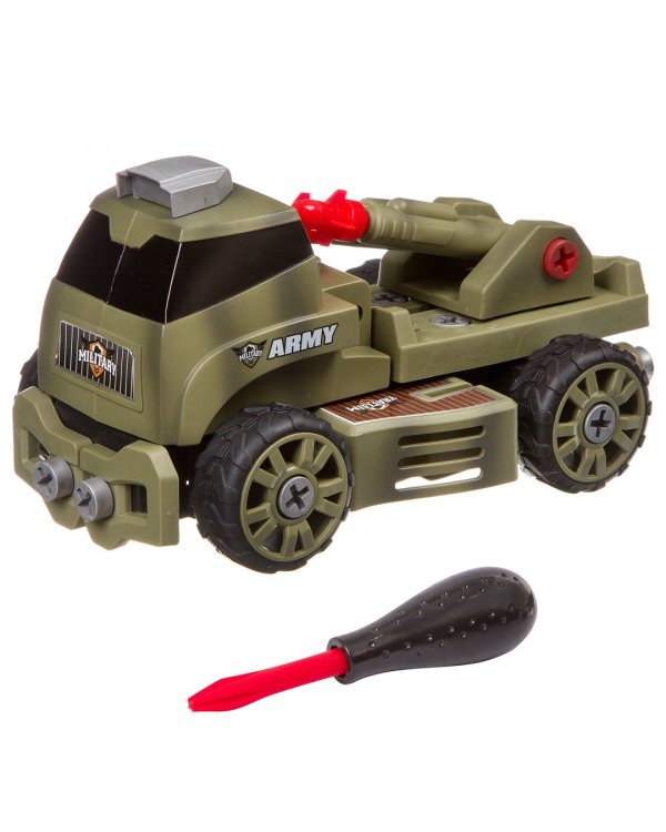 Машинка-конструктор с отверткой. Военная