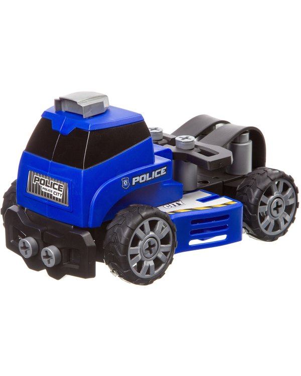 Машинка-конструктор с отверткой 5 в 1. МЧС, синяя