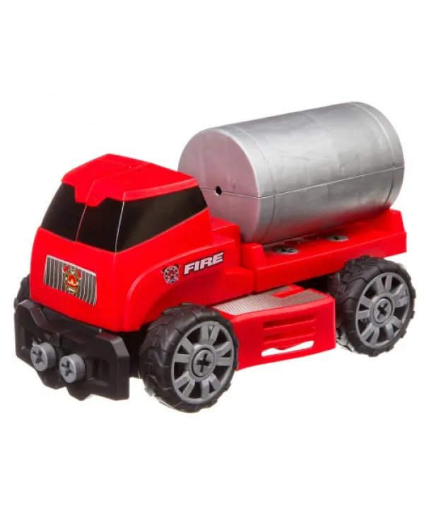 Машинка-конструктор с отверткой 6 в 1. МЧС, красная