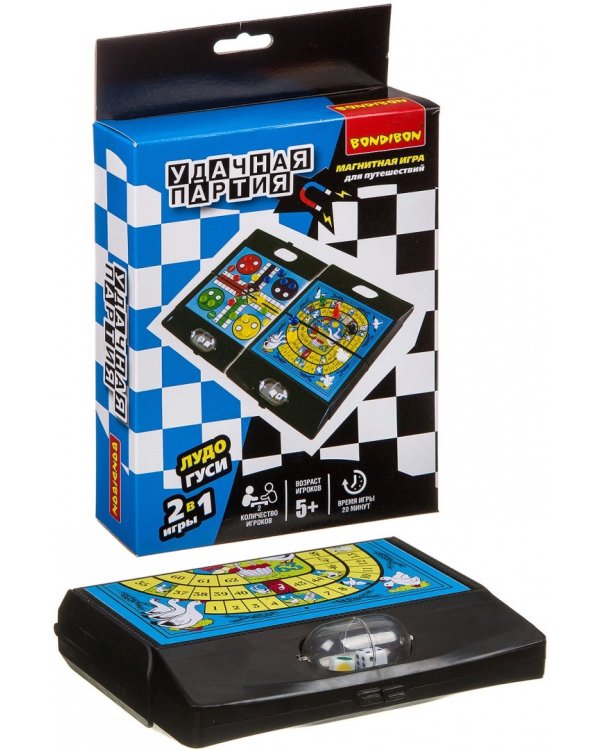 Удачная партия 2 в 1. Лудо, гуси