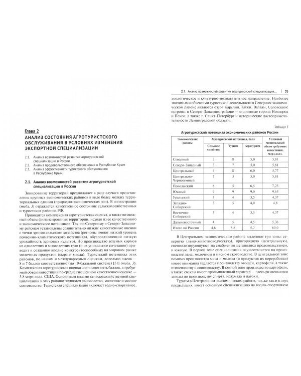 Агротуризм России: изменение экспортной специализации