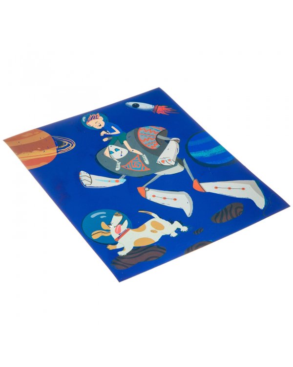 Гравюра цветная. Покоряя космос!