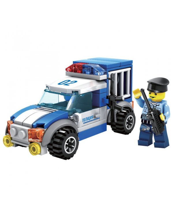 Конструктор. Полицейский патруль. Машина, 86 деталей