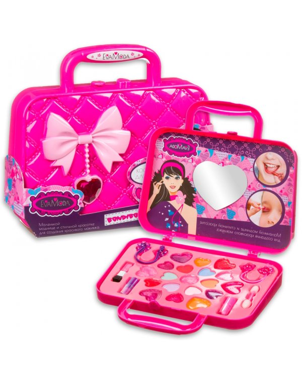 Набор детской декоративной косметики. Косметичка-сумочка с бантиком
