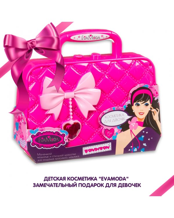 Набор детской декоративной косметики. Косметичка-сумочка с бантиком
