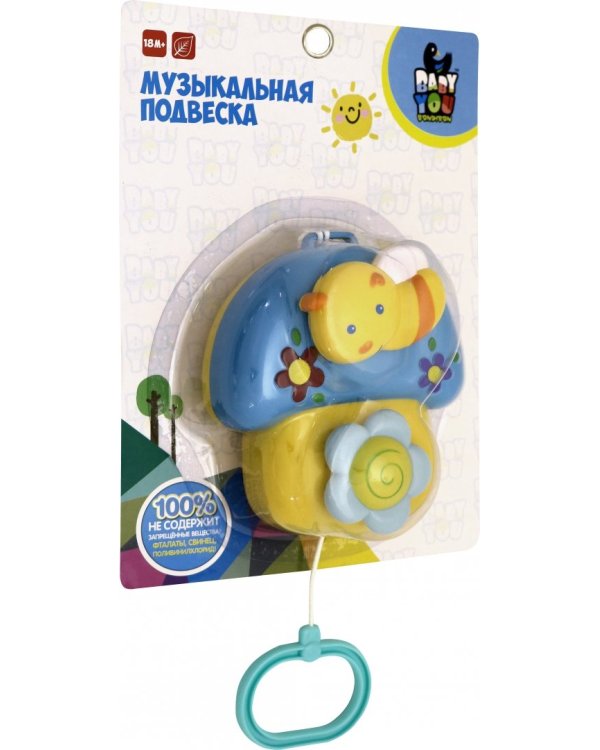 Музыкальная подвеска. Пчелка на грибочке