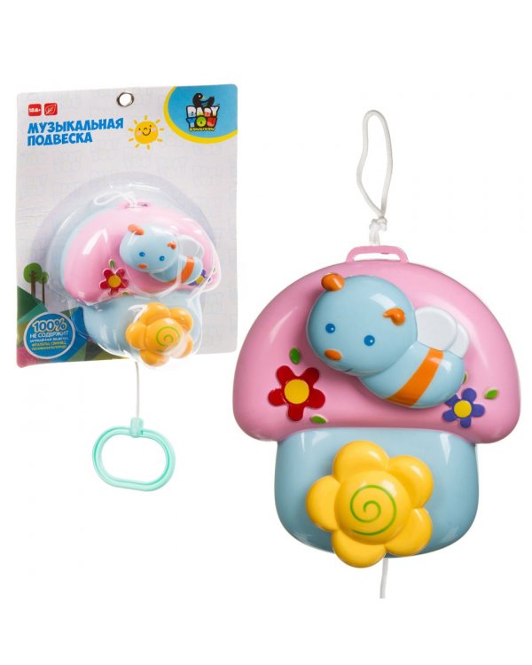 Музыкальная подвеска. Пчелка на грибочке