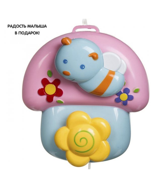 Музыкальная подвеска. Пчелка на грибочке