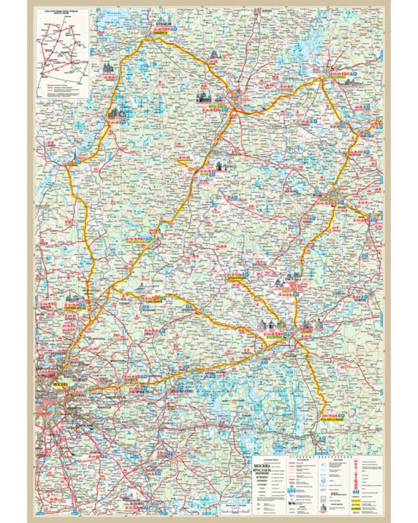 Золотое кольцо России. Туристическая карта