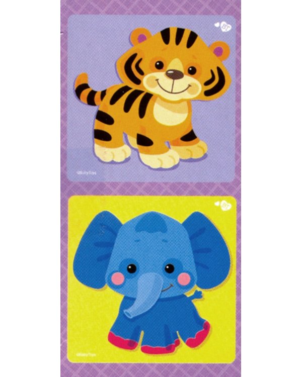 Кубики "Звери", 4 штуки (без обклейки)