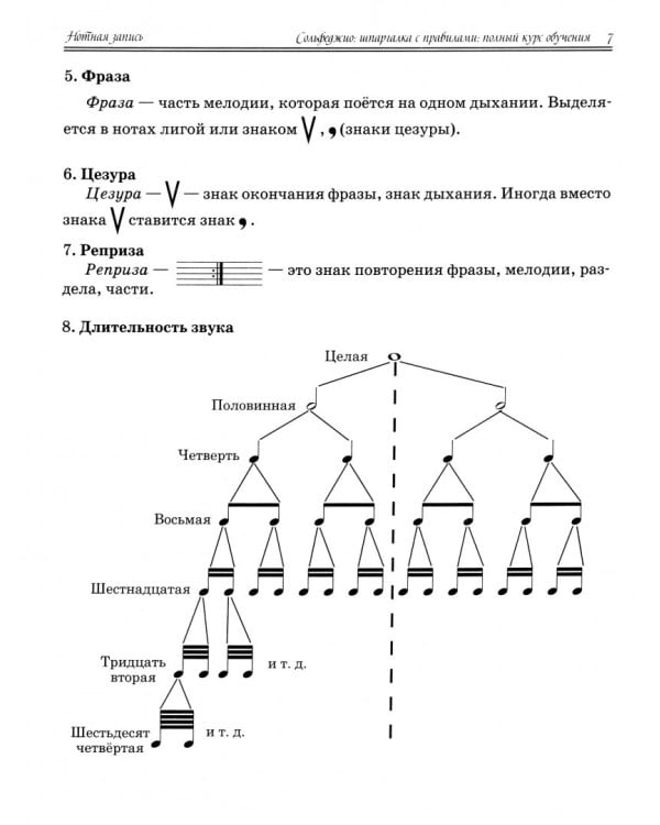Сольфеджио. Шпаргалка с правилами. Полный курс обучения