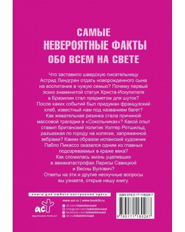 Самые невероятные факты обо всём на свете