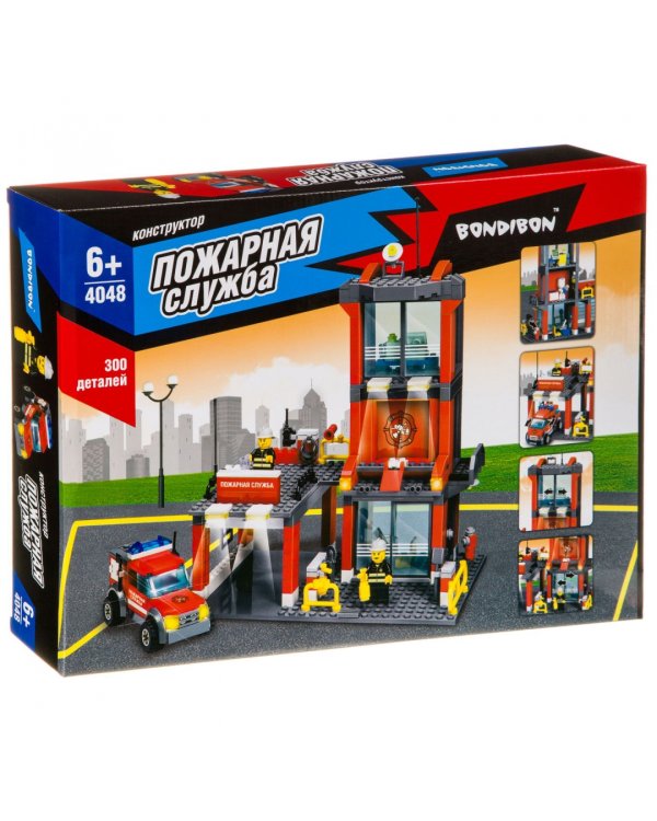 Конструктор. Пожарная служба. Пожарная станция, 300 деталей