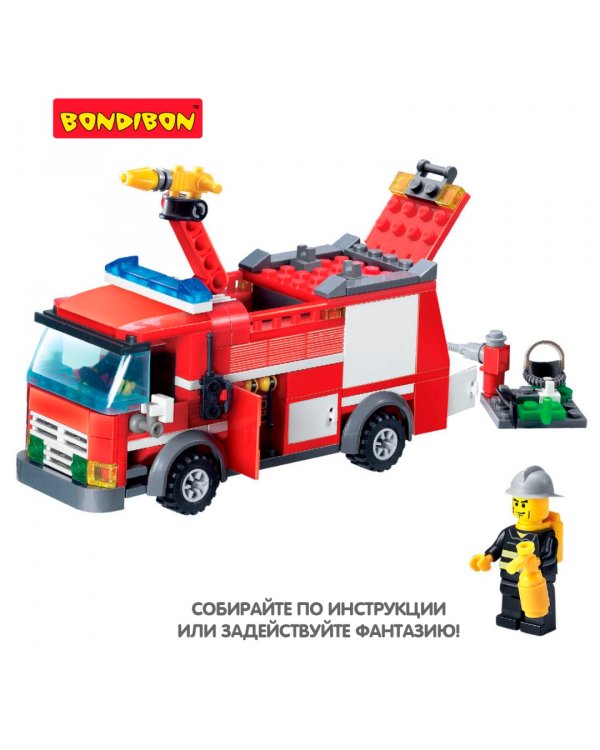 Конструктор. Пожарная служба. Пожарная машина, 206 деталей